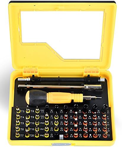 Electrobot 53 in 1 Precision Screwdriver Tools Set for Rc Pc Mobile Car (Yellow)