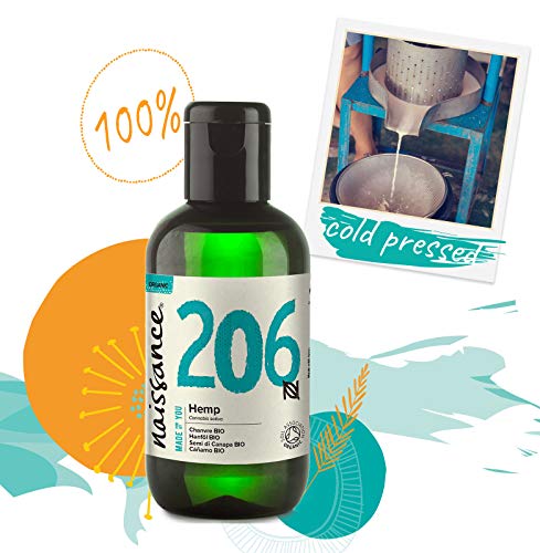 Naissance Organic Virgin Hemp Seed Oil (No. 206) - 100ml - Cold Pressed, Natural Moisturiser - for Skin, Face, Beard, Nails, Hair, Body, Scalp - Image 7