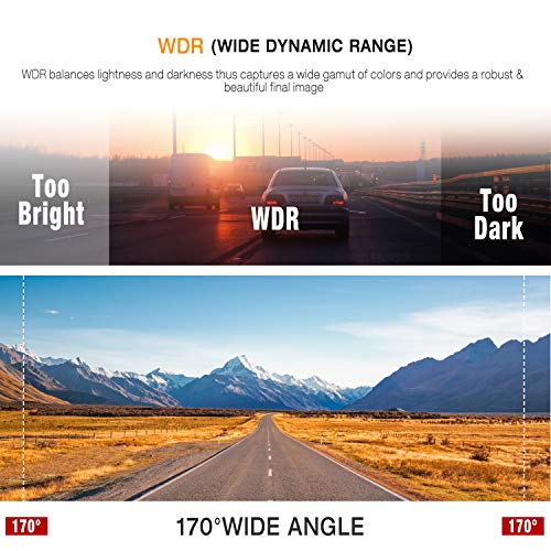 TOGUARD 4K Dash Cam Ultra HD Car Dash Cameras 3'' LCD 170° Wide Angle