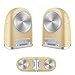 laughingatall Portable Bluetooth Speakers, Magnetic True Wireless Stereo Dual-Driver TWS Waterproof Speaker with Leather Case for iPhone/Android,Wood Grain