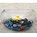 Bilipala Decorative Glass Gems Flat Bottom Fish Marbles For Vases Filler, Table Scatter, Aquarium Decorations, 1 Pound