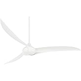 Minka-Aire F855-WH Wave 65" Ceiling Fan with Remote Control in White Finish