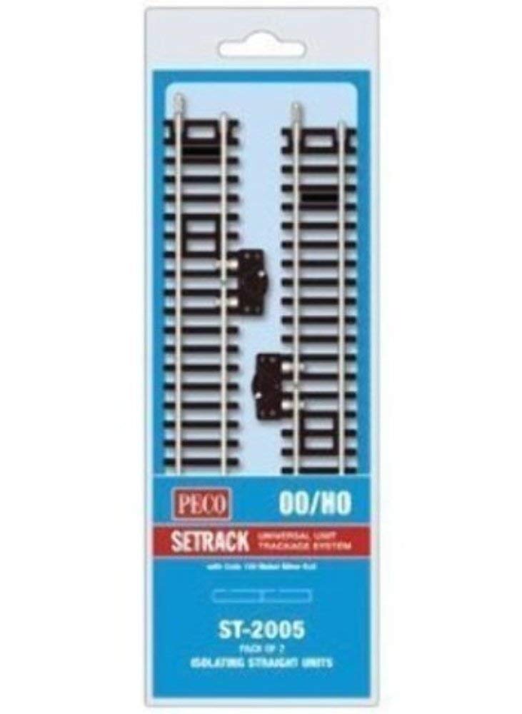 Peco Oo/Ho Setrack 2X Isolating Stand Straight & Switch, 168Mm