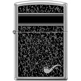Zippo Lighter- Pipe Design Pipe Insert Windproof Lighter Brushed Chrome #Z5524