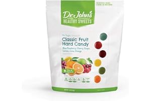DR. JOHN'S HEALTHY SWEETS Dr. John’s Sugar Free Candy, Healthy Hard Candy with Zero Sugar, Low Calorie Snacks, Keto Friendly, Vegan, Gluten Free, Classic Fruit Flavors, 100 Count, 1 LB