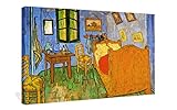 Spirit Up Art The Bedroom by Vincent Van Gogh Oil Paintings Reproduction Canvas Prints Giclee Artwork for Wall Decor, Modern Stretched and Framed for Home Walls Art Print 12 x 16 inches, Ready to Hang