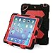 iPad Mini 4 Case, Aceguarder New Design iPad Mini 4 Case Rainproof Dirtproof Shockproof Cover Case With Stand Super Protection for iPad Mini 4 (Black-Red)
