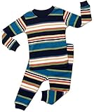 Leveret Striped 2 Piece Pajama Set 100% Cotton (12-18 Months, Colorful)