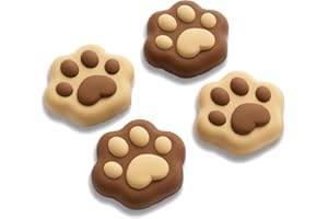 GeekShare Cat Paw Joystick Caps Compatible with Switch 2, Anti-Slip Silicone Thumb Grip Caps for Switch 2025, Milk Tea Brown, 4pcs