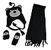 N'Ice Caps Little Boys and Infants Warm Sherpa Lined Cute Animal Knit 3PC Set