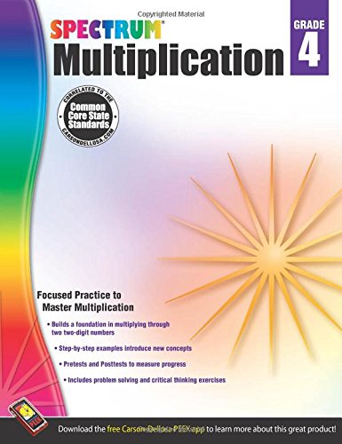 Multiplication Workbook, Grade 4 (Spectrum)