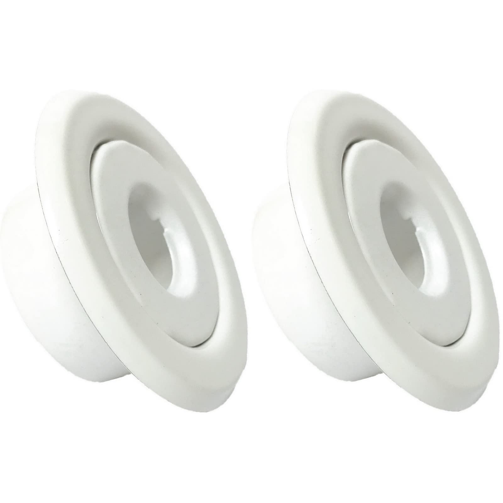 Happy Tree (2 Pack) 1/2" IPS Fire Sprinkler Head Escutcheon Plate 3/4" Adjustment Range Recessed Two Piece Rosette Cover Trim Ring White
