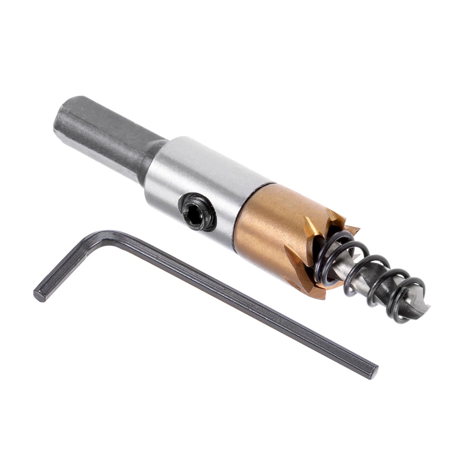 Kozelo 1pcs Hole Saw - [13mm] HSS (High Speed Steel) 4341 Drill Bit Hole Cutter for Stainless Steel Aluminum Metal Wood Plastic Use, Titanium Plated, Triangular Shank