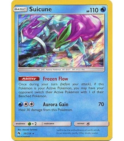 Amazon.com: Pokemon - Suicune V GG38/GG70 - Crown Zenith - Galarian Gallery 