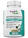 Organic Ashwagandha Root Powder Capsules; 1300mg with Organic Black Pepper; Anti Anxiety Supplements, Stress Relief Support, Boosts Memory and Immune System, Antioxidant; Non-GMO, 120 Veggie Caps