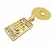 MENS DREAM CHASER ICED OUT HIP HOP CZ PENDANT FRANCO OR CUBAN CHAIN NECKLACE SET (Gold Cuban Chain Set)