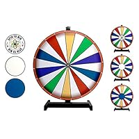 Dalton Labs Spinning Prize Wheel of Fortune - 24" Spin to Win Prizes Roulette Raffle Spinner Game with Clicker - Tabletop Spin Set for Office, Casino, School, Birthday, Trade Show, Party, Carnival