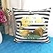 Monkeysell Bronzing Flannelette Home Throw Pillow Cover Lips Love Black Striped White Print Gold Black Room Decor Throw Pillows Cover for Couch Bed Sofa Christmas Gift18 inches