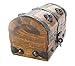 Pirate Treasure Chest Wood Keepsake Jewelry Box Treasure Box 5.5x3x3.25 By Well Pack Box (Small)