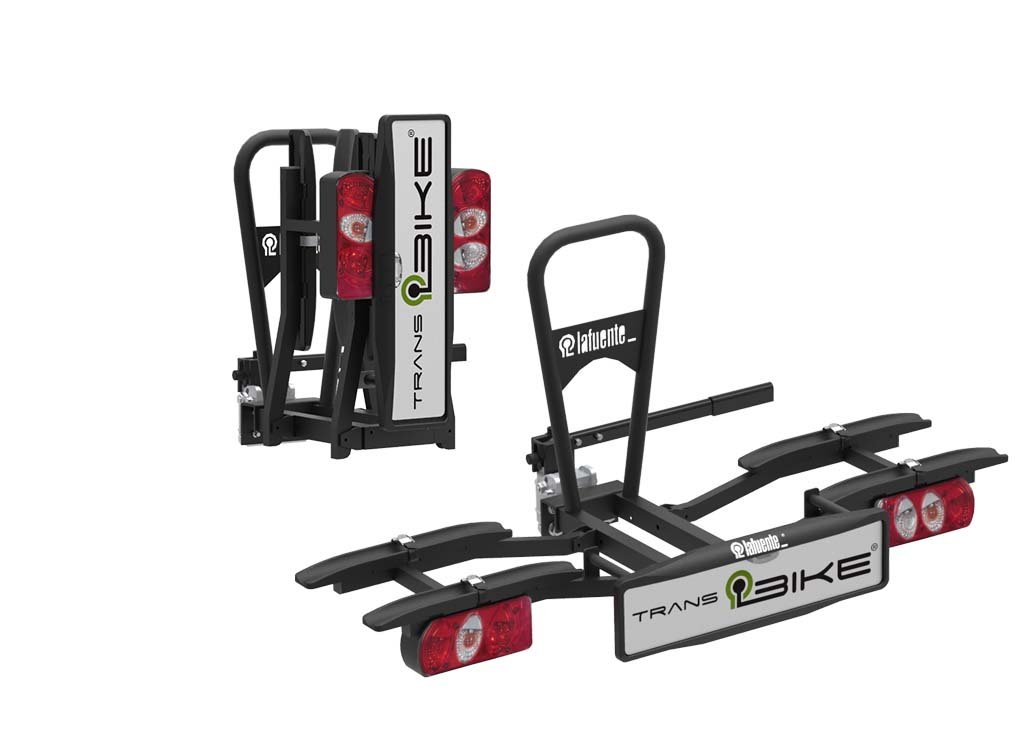 Portabicicleta Para 2 Bicis Completamente Plegable Abatible Con Sistema