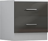 Reflect Grey Gloss & Matt White Wardrobe, Chest & Bedside Table Set view 9
