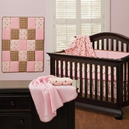 Cotton Candy Pink 7 Piece Baby Crib Bedding Set