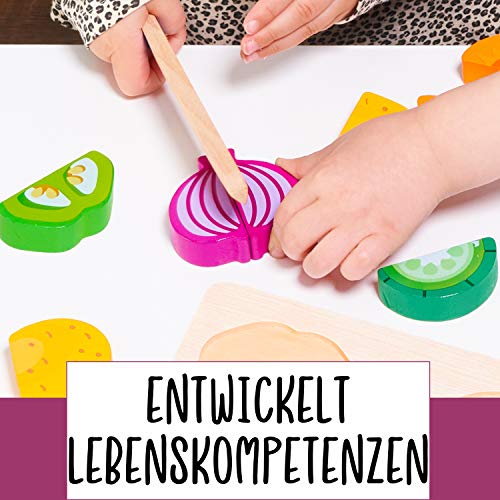 Jaques of London Holz Gemüse Zum Schneiden | Kinderspielzeug ab 3 4 5 6 Jahre | Küchenzubehör Kinder | Spielzeug 4 5 6 7… – Bild 4