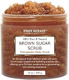 Brown Sugar Natural Body Scrub - 100% Natural Best for Acne, Cellulite Cream/Scrub and Stretch Mark treatment, Moisturizer, Face Scrub 10 oz