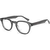Dollger Blue Light Blocking Glasses For Woman Men Thick Frame Round Non-Prescription, pertain Computer Gaming,TV,Work