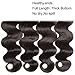 Beauty Forever Hair 7a Brazilian Weave Virgin Hair Body Wave Weft 4 Bundles 100% Unprocessed Human Hair Extensions Natural Color (100+/-5g)/pc (10 12 14 16)