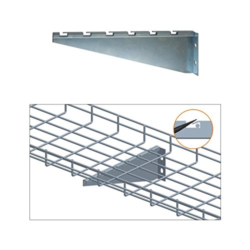 Quest Manufacturing Cable Tray Wall Bracket, 6", Zinc (CT0026-06-03)