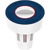 POOL FELLOWS Pool Tablet Dispenser ONLY for 1 inch Tablets, Floating Tablet Holder with Reminder and 3 Ajustable Settings, Durable Floater for Pools, Small Size (Blue)