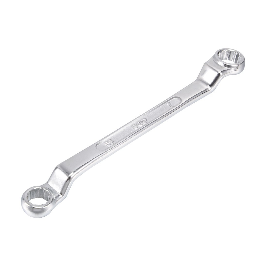 sourcing map 5.5mm x 7mm Metric 12 Point Offset Double Box End Wrench Chrome Plated, Cr-V Steel