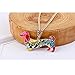 GSM Accessories Womens Painted Enamel Daschund Sausage Dog Long Alloy Pendant Necklace NK1199