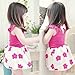Weixinbuy Kids Girl Sleeveless Flower Princess Party Dress Rose XL