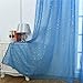 Kid Boy Room Window Sheer Sky Blue Curtain Panels Rod Pocket Beautiful Star Voile Sheer Drapes Curtains for Bedroom Living Room Nursery Room,Window Treatments,39 x 79 inch,Blue,1 Panel