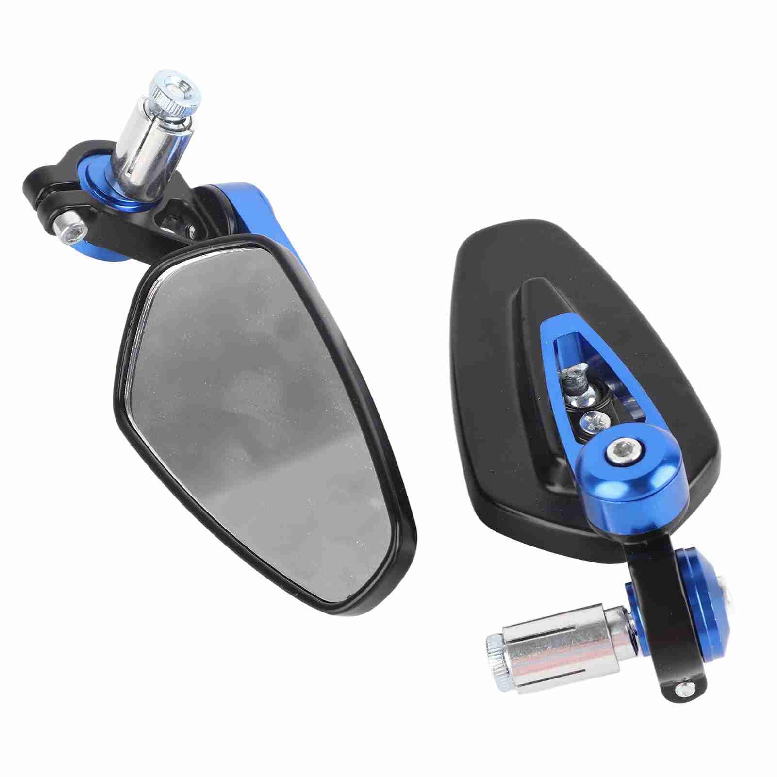 Rearview Mirrors Motorcycle Aluminum Alloy Bar End Side Rearview Mirrors Sport Bike Mirror Parts Rearview 7/8" 22mm (Blue), Automotive Exterior,motorcycle mirror
