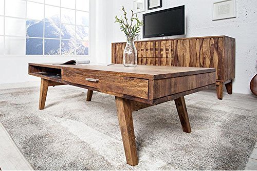 MP Enterprieses Rosewood/Sheesham Wood TV Stand Coffee Table for Living Room with Drawer Storage | Brown