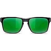 Bnus Unisex Corning Glass Sunglasses - Durable, Stylish (Glass Lens, Black Frame/Green Mirrored Lens Non-Polarized)