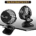 ESEOE Clip on Fan, USB Or 2600mAh Rechargeable Battery Operated Fan Small Desk Fan with 4 Speeds, 360 Degree Rotation Portable Stroller Fan for Baby S (Black)