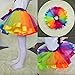 TRADERPLUS Little Girls Layered Rainbow Ribbon Tutu Skirt Dress Ballet Tiered