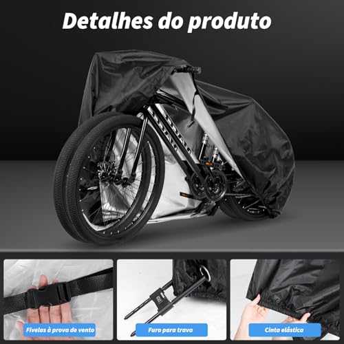 Capa Bicicleta, 200*70*110cm, Capa para Bicicleta, Capa para Bicicleta Aro 29, Acessórios para Bicicleta, Acessorios para Bicicleta, Capa para Cobrir Bicicleta Em Couro Impermeável Forrada Anti-uv