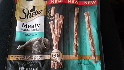 Sheba Meaty Tender Sticks Tuna Flavor - 5 Breakable Sticks (Pack of 3)