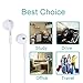 Amoner Premium Earphones/Headphones/Earbuds with Stereo Mic&Remote Control for Apple iPhone 6s/6/6plus,iPhone SE/5s/5c/5, iPad /iPod and More - White(Pack of 2)