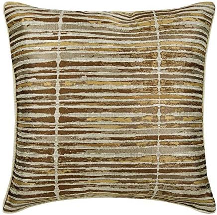 Amazon Com Designer Gold Pillows Cover Modern Striped Throw