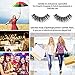 False Eyelashes Natural Look, 3D Premium Quality Fake Eyelashes/Natural Magnetic/Full Eye,100% Handmade Black Nature Fluffy Long Soft Reusable 4 Pair