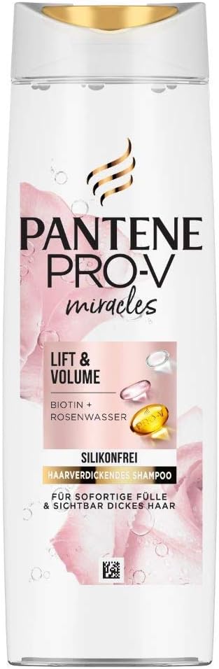 Pantene Pro V Miracles Lift Volume Siliconenvrije Shampoo 250 Ml Biotine Rozenwater Schoonheid Haarverzorging Shampoo Dames Shampoo Zonder Siliconen Volume Dik Haar Lang Haar Amazon Nl