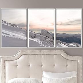 signwin 3 Piece Framed Canvas Wall Art Snow...
