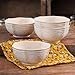 The Pioneer Woman Farmhouse Lace Bowl Set, 4-Pack LINEN | Antique Finish Durable Stoneware Lace Bowl Set, 4-Pack - LINEN