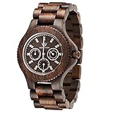 MEKU Men's Wooden Watch Handmade Wrist Watch with 21 Jewels Christmas Gift Watch Father Day Gifts